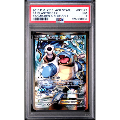 BLASTOISE EX 2016 BLACK STAR PROMO RED & BLUE COLL. PSA 7