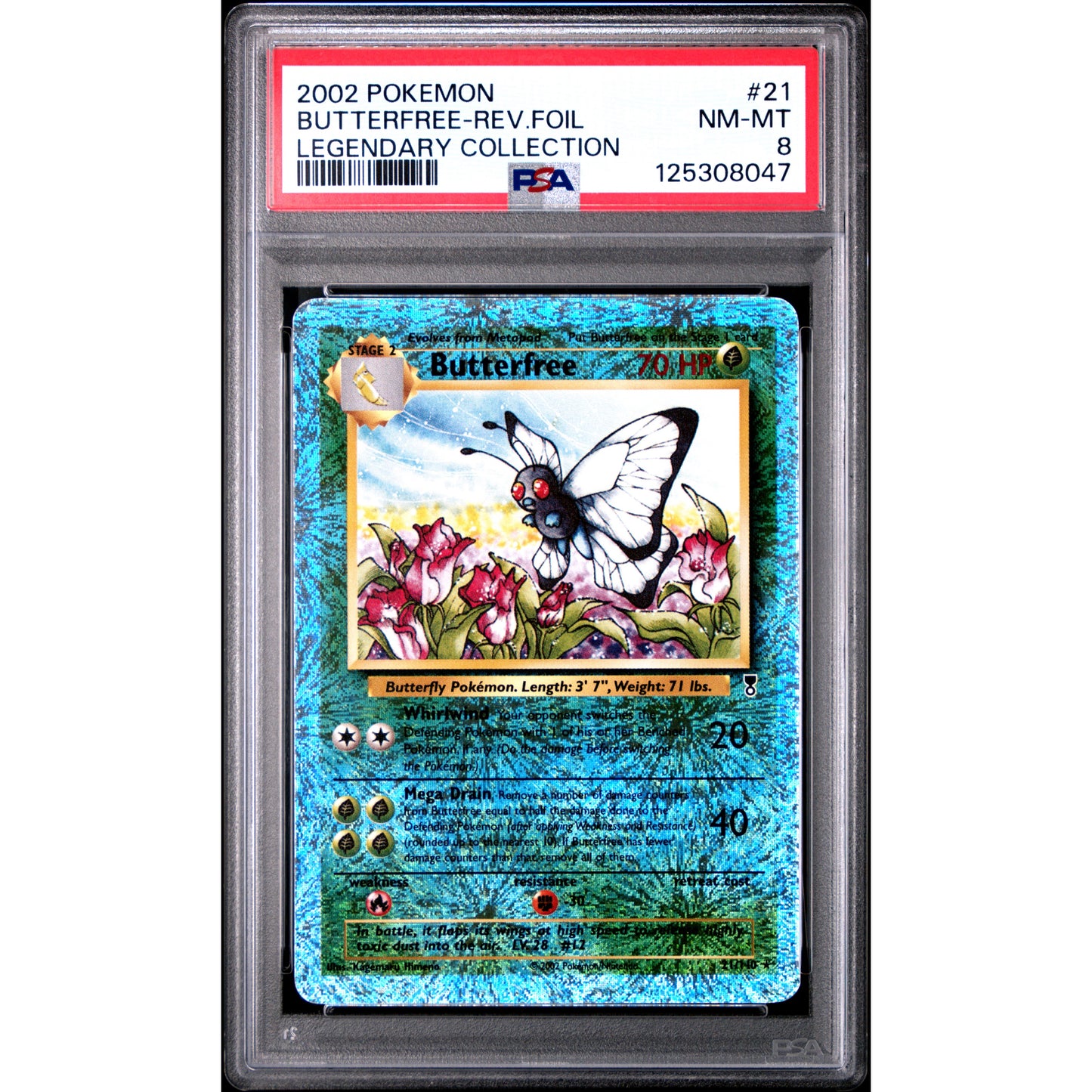 2002 POKEMON LEGENDARY COLLECTION #21 BUTTERFREE-REV.FOIL LEGENDARY COLLECTION