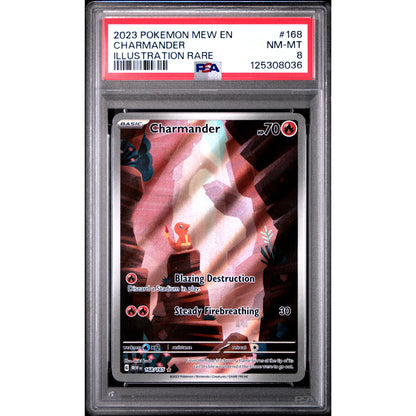 2023 POKEMON MEW EN-151 #168 CHARMANDER ILLUSTRATION RARE