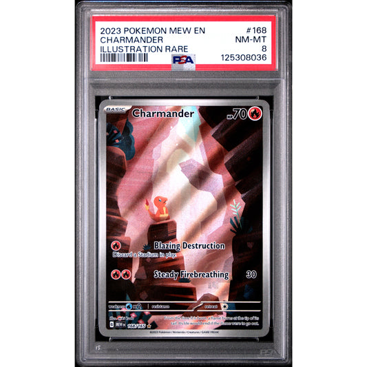 2023 POKEMON MEW EN-151 #168 CHARMANDER ILLUSTRATION RARE