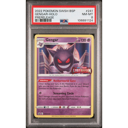 2022 POKEMON SWSH BLACK STAR PROMO #241 GENGAR-HOLO PRERELEASE