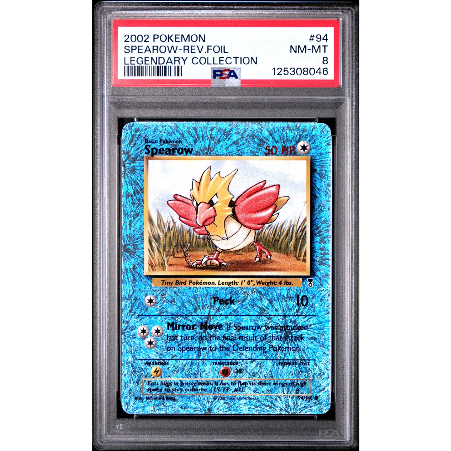 2002 POKEMON LEGENDARY COLLECTION #94 SPEAROW-REV.FOIL LEGENDARY COLLECTION
